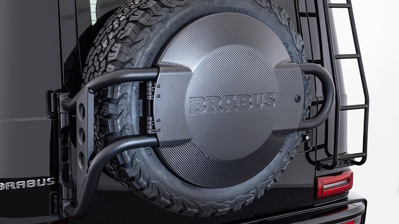 Photo of Brabus Adventure spare wheel holder in Carbon for the Mercedes Benz G63 AMG/G500 (W463A) - Image 2